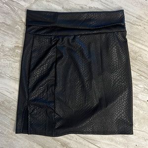 Faux Leather Skirt